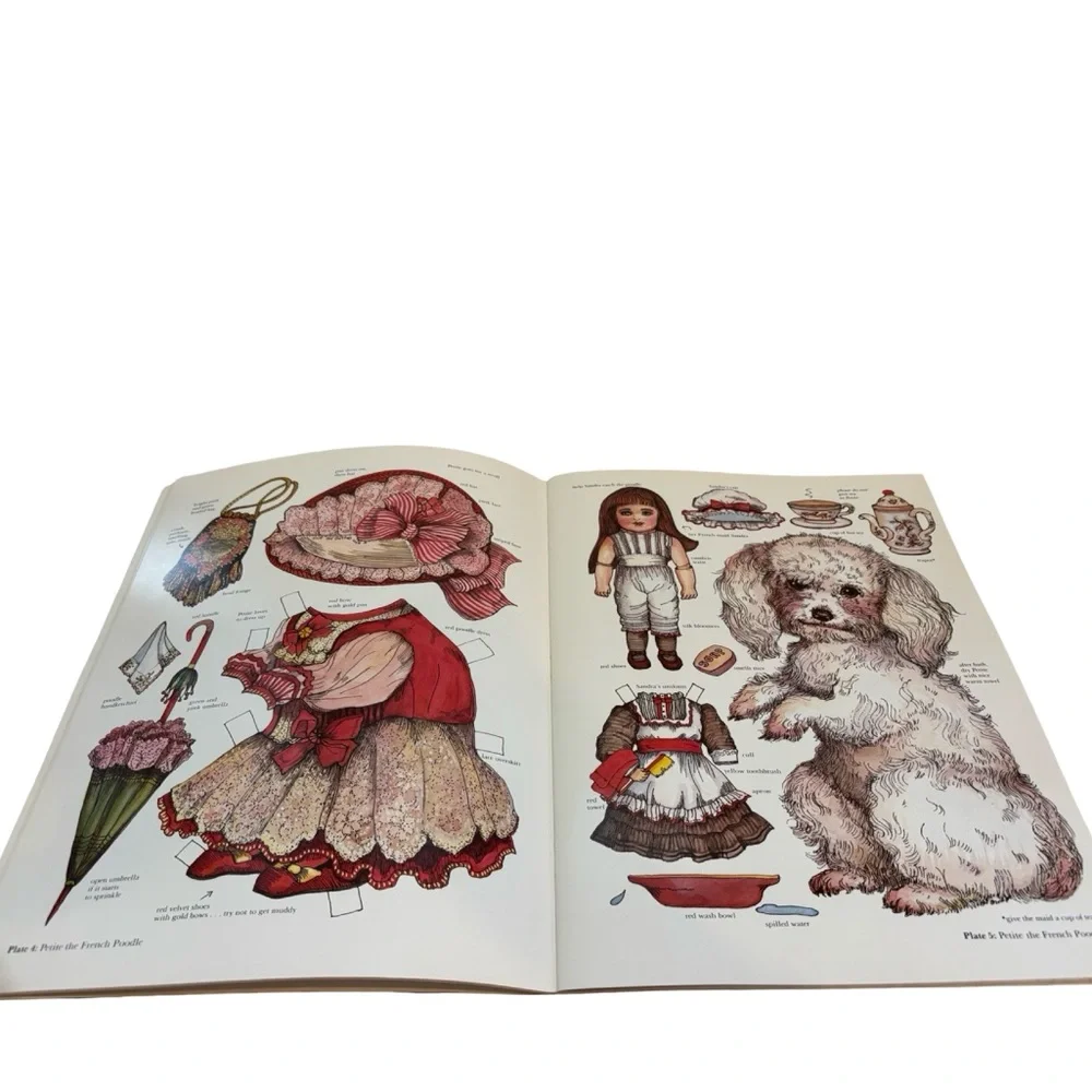 Vintage 1986 Victorian Pets Paper Dolls in Full Color Evelyn Gathings Dover Book